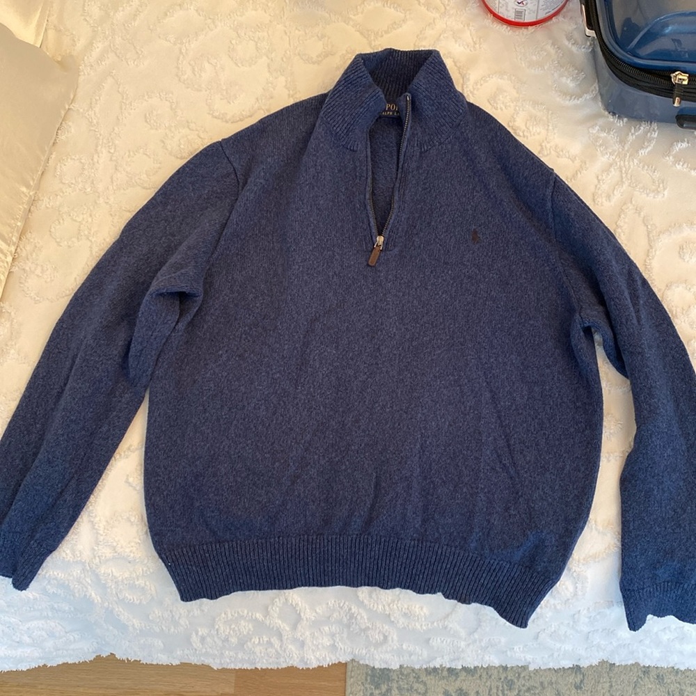 Mens blue/black Polo Ralph Lauren 1/4